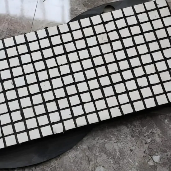 Rubber-Ceramic Composite Board With Ceramic Inlay And Elastic Rubber Base